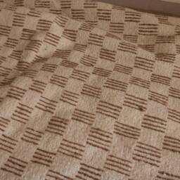 Gorgeous Beni Ourain Rug, Checkered Moroccan Wool Handmade Checkerboard Berber Beige Tufted Rug - thumbnail 3