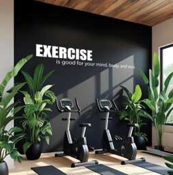 Exercise Quote, Gym Wall Decal, Is Good For The Mind, Body, & Soul - thumbnail 1