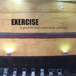 Exercise Quote, Gym Wall Decal, Is Good For The Mind, Body, & Soul - thumbnail 3