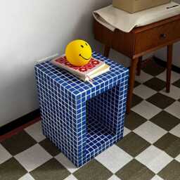 Side Table. Tiled Designer Blue End Handmade - thumbnail 4