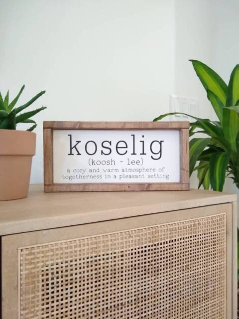 Koselig Sign Norwegian Gift Scandinavian Home Decor Style Norge Wall Art Anthropologie Viking Norway Kos Nordic Cultural Painting Definition - image 1