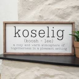 Koselig Sign Norwegian Gift Scandinavian Home Decor Style Norge Wall Art Anthropologie Viking Norway Kos Nordic Cultural Painting Definition - thumbnail 3