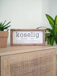 Koselig Sign Norwegian Gift Scandinavian Home Decor Style Norge Wall Art Anthropologie Viking Norway Kos Nordic Cultural Painting Definition - thumbnail 1