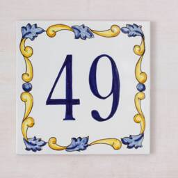 Spanish House Number , Signs For Home, Personalized Tile, Ceramic House Sign, Hand Painted Name Adress Plaque - thumbnail 3