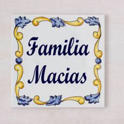 Spanish House Number , Signs For Home, Personalized Tile, Ceramic House Sign, Hand Painted Name Adress Plaque - thumbnail 2