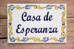 Spanish House Number , Signs For Home, Personalized Tile, Ceramic House Sign, Hand Painted Name Adress Plaque - thumbnail 1