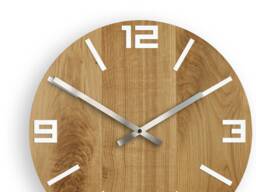 Wood Wall Clock, Oak, White Numbers, Large Wall Clock 15, 75 - thumbnail 1
