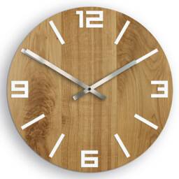 Wood Wall Clock, Oak, White Numbers, Large Wall Clock 15, 75 - thumbnail 2