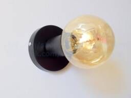 Minimalist Sconce/Ceiling Light Fixture Wall Plug in Sconce Black Simple Light With Switch - thumbnail 1