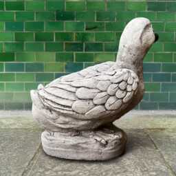 Stone Goose Sculpture Concrete Bird Figurine Cement Animal Decoration Handmade Duck Statue Goose Lover Gift Farm Ornament Yard Art - thumbnail 3