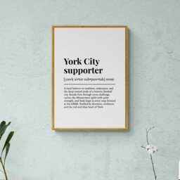 York City Supporter Funny Definition Sport Football Gift Wall Art Print - thumbnail 3
