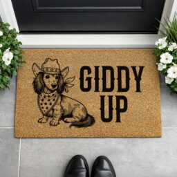 Funny Pet Welcome Rug - Western Style Gift Durable Natural Coir Door D??cor - thumbnail 4