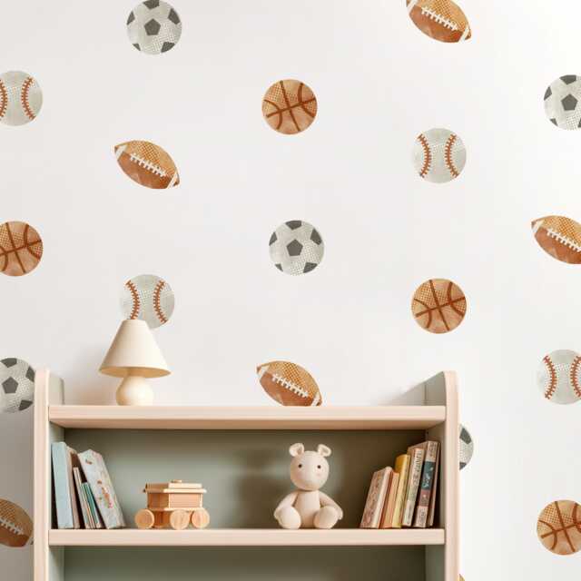 Sports Balls - Peel-And-stick Wall Decals Mej - image 1