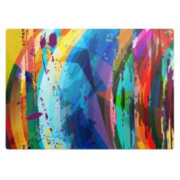 Abstract Mosaic Desk Chair Mat, Multicolor Computer Office Abstraction Gaming Floor Protector