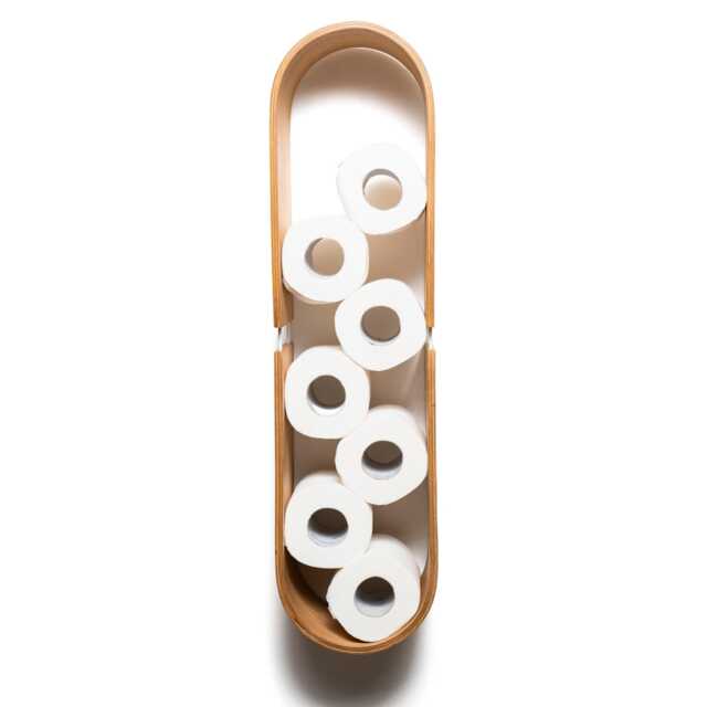 Wood Toilet Paper Holder Wall Mount For Multiple Rolls Oval, Spare Tp Roll Shelving, Floating Display Shelf, Hanging Shelves Tissue - image 1