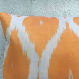 Silk Ikat Lumbar Pillow Cover Handwoven Accent Pillow, 16x24 - thumbnail 2