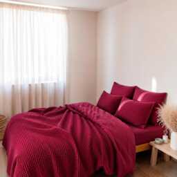 Raspberry Waffle 100% Cotton Duvet Cover Set - thumbnail 3