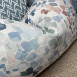 "John Lewis & Partners Dapple Fabric French Blue Abstract Cushion Cover, 12"" X 20" - thumbnail 2