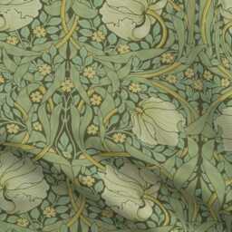 Green Vines Sheets - Pimpernel Garden By Peacoquettedesigns Flower Damask Victorian Floral Cotton Sateen Sheet Set Bedding Spoonflower - thumbnail 4