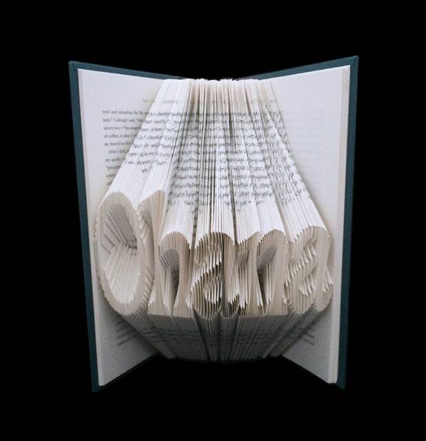 Ohana 5 Letter Names Folded-Book Art Sculpture - image 1