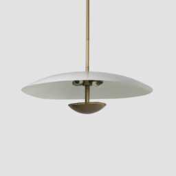 1950S Mid Century Matt Green Ivory Brass Modern Style Sputnik Chandelier/ Kalmar Stilnovo Style/ Chandelier Italian Light - thumbnail 2