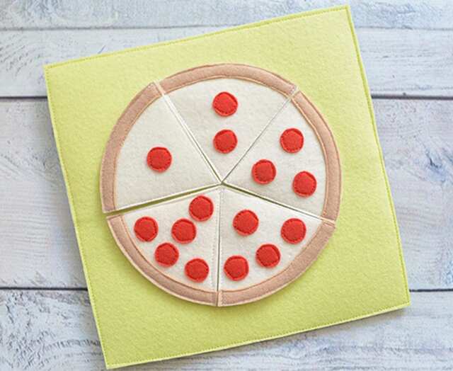 Felt Pizza Quiet Book Page Toddler Counting Activity - image 1