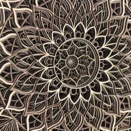 Wooden Mandala Art Decor - Boho Tabletop Accent For Meditation Room, Zen Space & Mindful Home - thumbnail 3