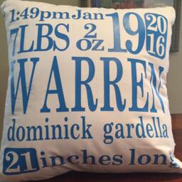 Personalized Birth Announcement Pillow - thumbnail 2