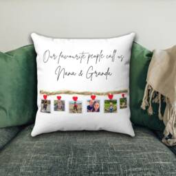 Photo Cushion, Grandparents Christmas Gifts, Gifts For Grandparents, Personalised Photo Cushions, Grandad Gift, Nanny Gift - thumbnail 3