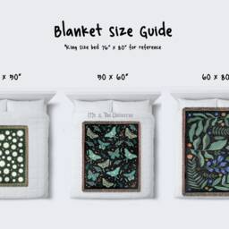 Floral Cotton Throw Blanket Botanical Woven Tapestry, Fringed Edge - thumbnail 4