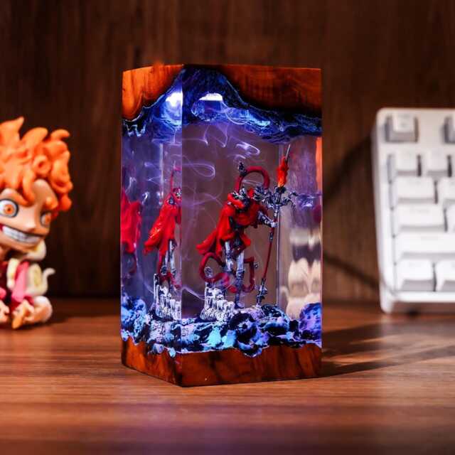Diorama Dark Souls Lamp, Messmer Night Light, Handmade Resin Table Lamp, Video Games Gift - image 1