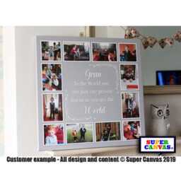 Mum Handmade Personalised Picture Photo Collage Framed Canvas Print Unique Gift For Nana Sister Wife Mothers Day Birthday Gift Her - thumbnail 2