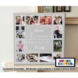 Mum Handmade Personalised Picture Photo Collage Framed Canvas Print Unique Gift For Nana Sister Wife Mothers Day Birthday Gift Her - thumbnail 4