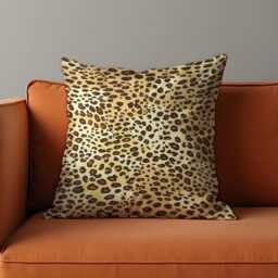 Leopard Print Throw Cushion Cover, Bold Animal Pattern Pillow Cover in Tan & Brown Tones, Safari Wild Spot Case
