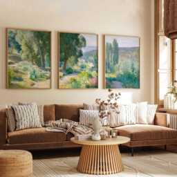 Impressionist Landscape Prints Set French Countryside Wall Art - thumbnail 3