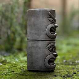 Tiki Totem Pole Sculpture Tropical Island Decor Outdoor Polynesian Statue Garden Hawaiian Accent Stone Tribal Ornament Halloween Figurine - thumbnail 4