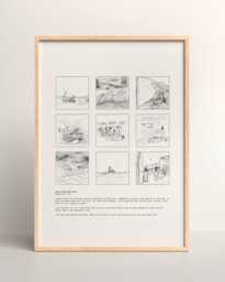 Jesus Calms The Storm Storyboard Artwork/Bible Verse Matthew 8 Wall Art Christian Story - thumbnail 1