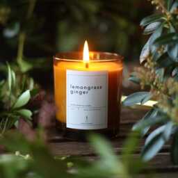 Lemongrass Ginger Soy Candle For Stress Relief Spa Gift Her Relaxation Christmas Yoga Meditation Self Care - thumbnail 1
