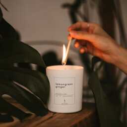 Lemongrass Ginger Soy Candle For Stress Relief Spa Gift Her Relaxation Christmas Yoga Meditation Self Care - thumbnail 3