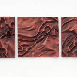 "Wood Wall Art, Us Delivery Duty Paid, Woodcarving, Modern Geometric Design, Wooden Bas-Relief Sculpture, ""Abstract Flow" - thumbnail 2