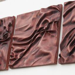 "Wood Wall Art, Us Delivery Duty Paid, Woodcarving, Modern Geometric Design, Wooden Bas-Relief Sculpture, ""Abstract Flow" - thumbnail 4