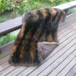 New Zealand Possum Natural Brown Fur Lap Rug/Blanket Throw - thumbnail 2