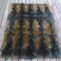 New Zealand Possum Natural Brown Fur Lap Rug/Blanket Throw - thumbnail 3