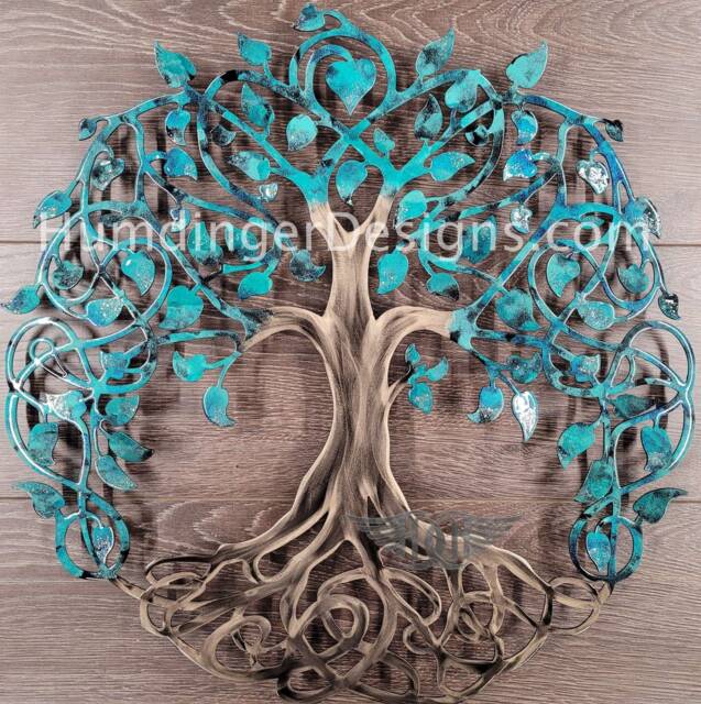 Extra Large Metal Wall Art - Infinity Tree Of Life Decor Humdinger Designs - image 1