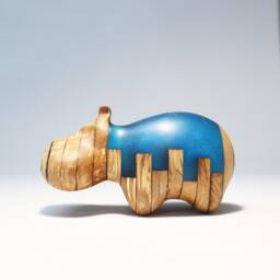 Duo Hippopotamus Sculpture - 10 - thumbnail 3
