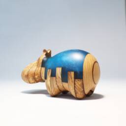 Duo Hippopotamus Sculpture - 10 - thumbnail 4