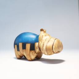 Duo Hippopotamus Sculpture - 10 - thumbnail 2