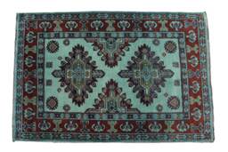 3x4 Indo Caucasian Kazak Wool Rug Hand-Knotted Geometric Heriz Serapi 2896 - thumbnail 1