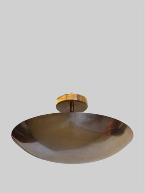 Mid Century Modern Flush Mount Light - 6 Brass Sputnik Chandelier Ceiling Fixture Handmade Raw Pendant - image 1
