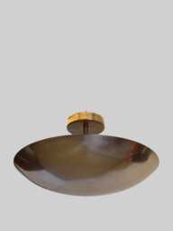 Mid Century Modern Flush Mount Light - 6 Brass Sputnik Chandelier Ceiling Fixture Handmade Raw Pendant - thumbnail 1